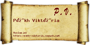 Pákh Viktória névjegykártya
